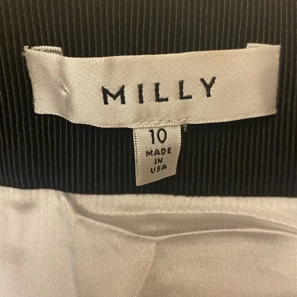 Milly Blue Midi Pencil Skirt sz 10 Milly Midi Skirt Net Overlay Skirt
